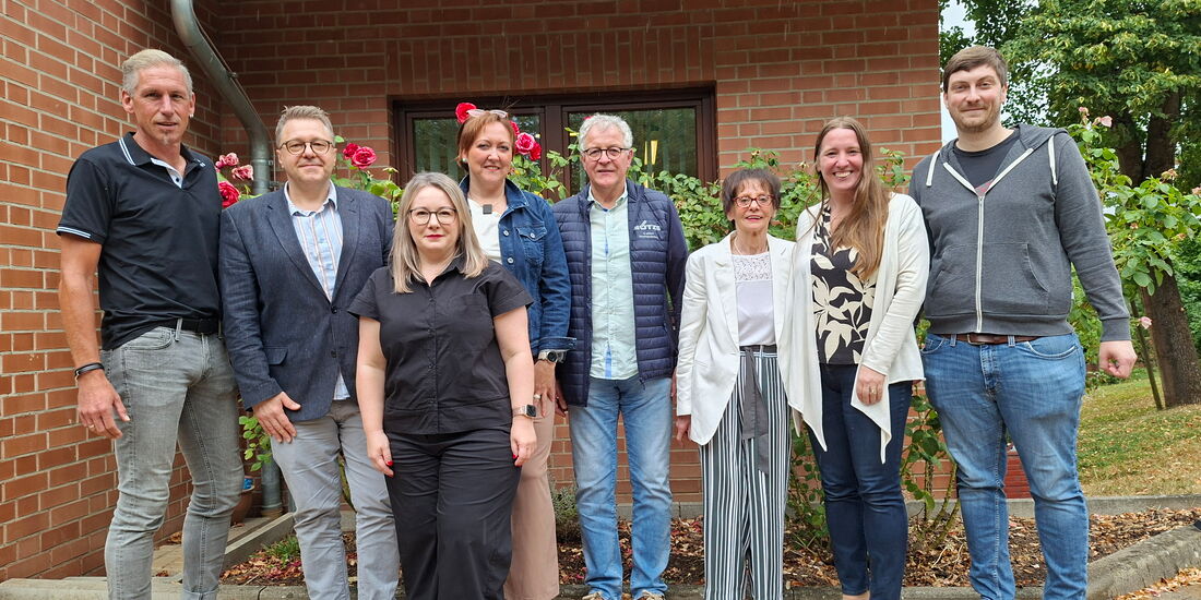 Vertreter der Friseur-Innung, Kreishandwerkerschaft und SPD beim Gespräch über Corona-Soforthilfen in Frankenberg.